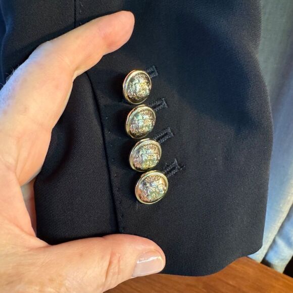 Massimo Dutti double breasted black blazer - sz 6 - Picture 5 of 10